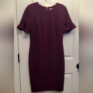 Calvin Klein Dress Size 6, Aubergine/Plum.